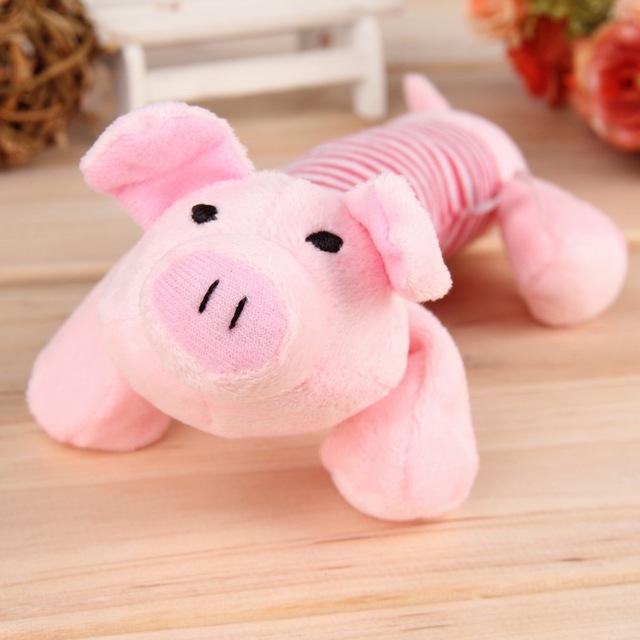 Long Stuffed Dog Toy With Squeaker - Duck, Pig, Elephant