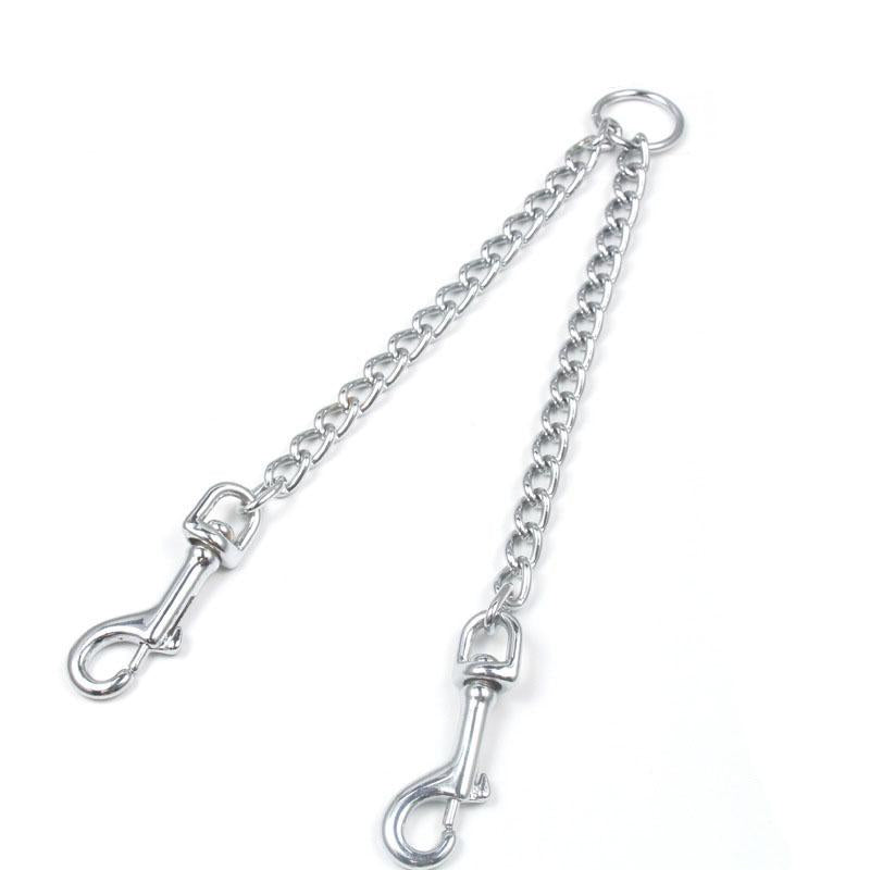 Heavy Duty Metal Chain Double Dog Leash