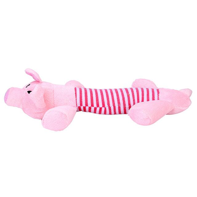 Duck, Elephant, or Pig Chew Toy with Squeaker for Dogs