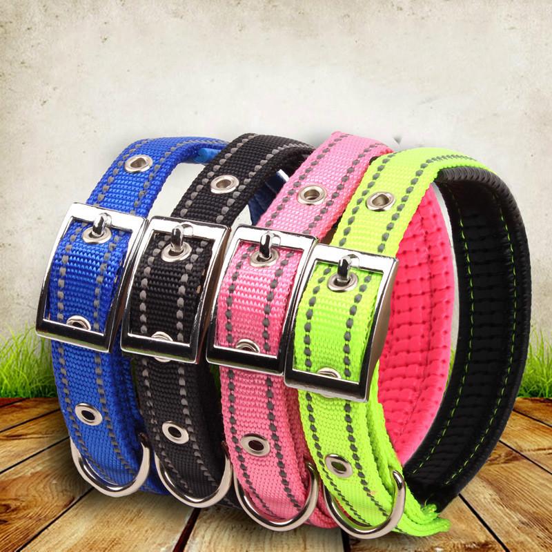 Reflective Nylon Night Safe Dog Collar